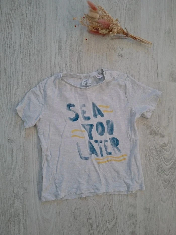 Lote/conjunto de tops para niño blanco verano blanco/azul/caqui Gémo/Tape à l’œil/TAO/Zara - 4/5 años – photo 9